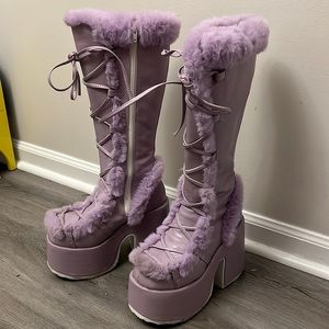 Demonia Purple 5” Platform Boots size 8
